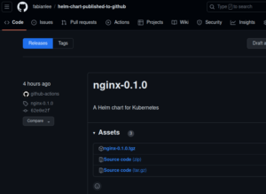 Helm: manually publishing Helm repo on Github using chart-releaser ...